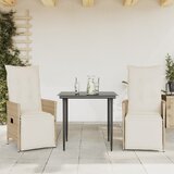  The Living Store Nastavljivi vrtni stoli 2 kosa z blazinami bež poli ratan - Vrtni Naslanjač, (21461513) | Shoptok.si