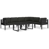  Modularna kutna sofa s jastucima 1 kom aluminijska antracit | shoptok.hr
