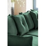 Miuform Zelena sklopiva kutna garnitura od samta (s desnim kutom/u obliku slova "U") Lazy Lukka – | shoptok.hr