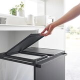 YAMAZAKI Kanta za smeće s dvije komore Tower boja: crna | shoptok.hr