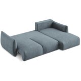 Makamii Plava sklopiva kutna garnitura od šenila (s desnim kutom/s ležaljkom) Leila – | shoptok.hr