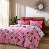Their Nibs Bela/rožnata bombažna podaljšana posteljnina za zakonsko posteljo 230x220 cm Mon Coeur – | Shoptok.si