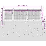  Vrtna vrata od mreže srebrne boje 400 x 125 cm pocinčani čelik | shoptok.hr