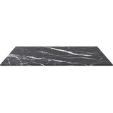 Stolna ploča crna 60 x 60 cm 6 mm staklena s mramornim uzorkom | shoptok.hr