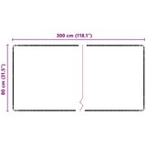 Tepih trkač Crna 80 x 300 cm 100% Polipropilen Tuft | shoptok.hr
