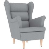  Fotelja svjetlosiva 74x84x100 cm od tkanine | shoptok.hr