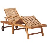  Ležalniki 2 kosa z mizico in blazino trdna tikovina, (20663078) | Shoptok.si