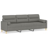  Trosjed s jastucima tamnosivi 210 cm od tkanine | shoptok.hr