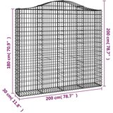  Lučne gabionske košare 10kom 200x30x180/200cm pocinčano željezo | shoptok.hr