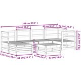  Vrtna sedežna garnitura 7-delna impregnirana trdna borovina, (21146208) | Shoptok.si