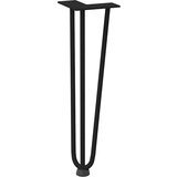 vidaXL Noge za mizo za lase 4 kosi črna 42 cm trdno jeklo | Shoptok.si