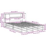 vidaXL Knjižna postelja brez vzmetnice bela 160x200 cm trden les | Shoptok.si