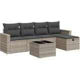  6-dijelni set vrtnih sofa od poliratana s jastucima svjetlosivi | shoptok.hr