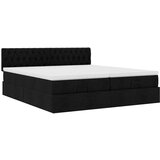 vidaXL Otomanski okvir kreveta s madracima crni 200x200cm od tkanine | shoptok.hr