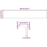  Prozorske klupice 2 kom tamnosmeđe 90x15x2 cm masivne hrast | shoptok.hr