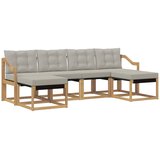 vidaXL Zunanja garnitura za sedenje 6 pcs Bela in svetlo siva, (5000282519) | Shoptok.si