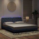  Okvir kreveta s LED-om bez madraca tamnosivi 180 x 200 cm baršunasti | shoptok.hr