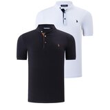 Dewberry DUO SET T8560 MENS T-SHIRT-WHITE-BLACK Cijene