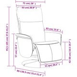  Naslonjač od umjetne kože s osloncem za noge boja cappuccina | shoptok.hr