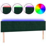  LED uzglavlje tamnozeleno 180x5x78/88 cm baršunasto | shoptok.hr