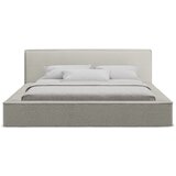 Makamii Svijetlo sivi tapecirani bračni krevet s prostorom za odlaganje s letvičastim okvirom 140x200 cm Noho - | shoptok.hr