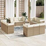  12-dijelni set vrtnih sofa od poliratana s jastucima bež | shoptok.hr