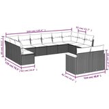 vidaXL 12-dijelni set vrtnih sofa s jastucima bež od poliratana | shoptok.hr