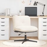  Okretna uredska stolica Krem kovrčava tkanina nalik vuni | shoptok.hr
