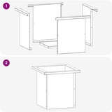  Vrtna posuda za sadnju s LED svjetlom 2 kom. Bijela - Bijela 30 x 30 x 30 cm 2 | shoptok.hr
