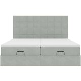 vidaXL Okvir kreveta s madracima svijetlosivi 180x200cm baršunasti | shoptok.hr
