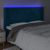  LED uzglavlje tamnoplavo 163x16x118/128 cm baršunasto | shoptok.hr