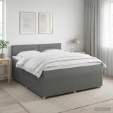  Boxspring krevet s madracem Tamnosiva 140 x 190 cm Tkanina | shoptok.hr