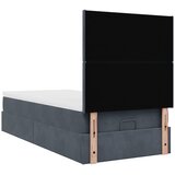  Okvir kreveta s madracima tamnosivi 90x200cm baršunasti | shoptok.hr