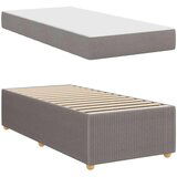  Posteljni okvir z vzmetnico z vzmetnico Taupe 80 x 200 cm blago | Shoptok.si