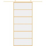  Klizna vrata zlatna 90 x 205 cm prozirno staklo ESG i aluminij | Eponuda.ba