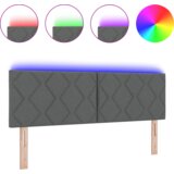 vidaXL LED vzglavnica diamantnih blokov temno siva 144 cm tkanina | Shoptok.si