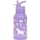 A Little Lovely Company nerjavni bidon za pijačo, 350 ml – samorogi in mavrica | Shoptok.si