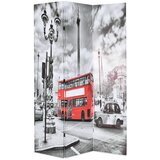 Furnova Zložljiv paravan 120x170 cm londonski avtobus črn in bel, (21929757) Cene
