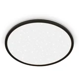 led stropna svetilka slim zvezdno nebo nevtralno bela črna 3,3 x ø 37,5 cm