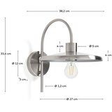 Kave Home Stenska svetilka v srebrni barvi ø 27 cm Nuvira – | Shoptok.si