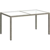  Vrtni stol 150x90x75 cm od kaljenog stakla i poliratana sivi | Eponuda.com