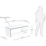Kave Home Steklena mizica 60x120 cm Burano – | Shoptok.si