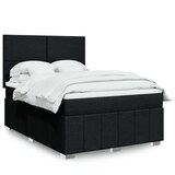vidaXL Box spring postelja z vzmetnico črna 160x200 cm blago | Shoptok.si
