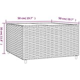  Četvrtasti vrtni stolić za kavu sivi 50 x 50 x 30 cm poliratan | shoptok.hr