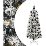 vidaXL Umetno Zložljivo Božično Drevo Zelena in bela 120 cm PVC | Shoptok.si