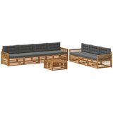 vidaXL Zunanja garnitura za sedenje 8 pcs Naravna in antracitna, (5000281965) | Shoptok.si