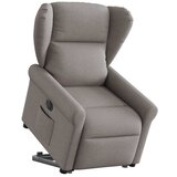 vidaXL električni naslanjač s funkcijo vstajanja taupe blago | Shoptok.si