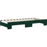  Dnevni krevet na razvlačenje tamnozeleni 90 x 200 cm baršunasti | shoptok.hr