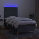  Box spring s madracem LED tamnosivi 100x200 cm tkanina | shoptok.hr
