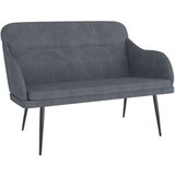  Klupa tamnosiva 110 x 76 x 80 cm baršunasta | shoptok.hr